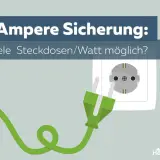 16 Ampere Sicherung: Wie viele Steckdosen/Watt sind erlaubt? Ein Stecker mit Kabel nähert sich einer Steckdose.