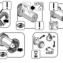 Schritt-für-Schritt-Anleitung für den wellendichtring einbau: Prüfen, reinigen, einsetzen, trocknen lassen und starten.