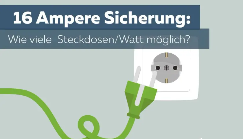 16 Ampere Sicherung: Wie viele Steckdosen/Watt sind erlaubt? Ein Stecker mit Kabel nähert sich einer Steckdose.