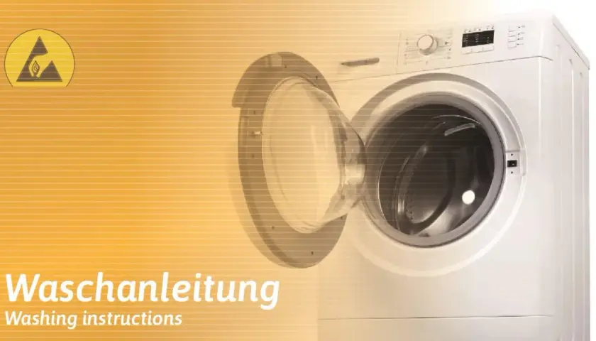 Waschanleitung für Ihre Waschmaschine. So gelingt das esd kleidung waschen.