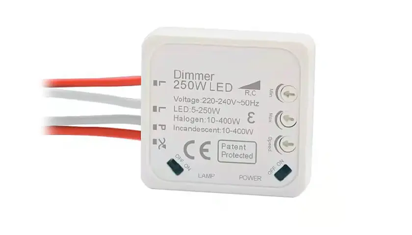 Kompakter Dimmschalter für LED, Halogen und Glühlampen. Einfach dimmschalter einbauen für individuelle Lichtstimmung.