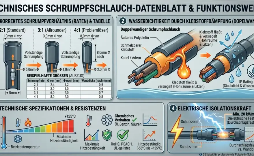 Wie heiß muss Schrumpfschlauch werden? Die richtigen Temperaturen