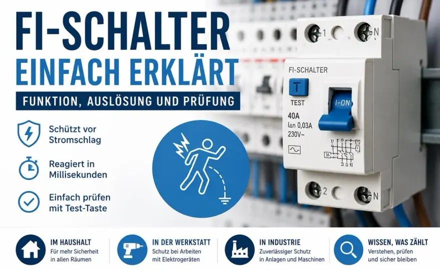 FI-Schalter erklärt - Schutz, 30 mA und richtig reagieren