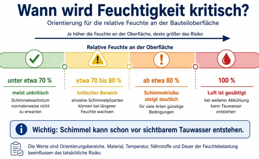 70 Prozent Luftfeuchtigkeit im Sommer - wann wird es kritisch?