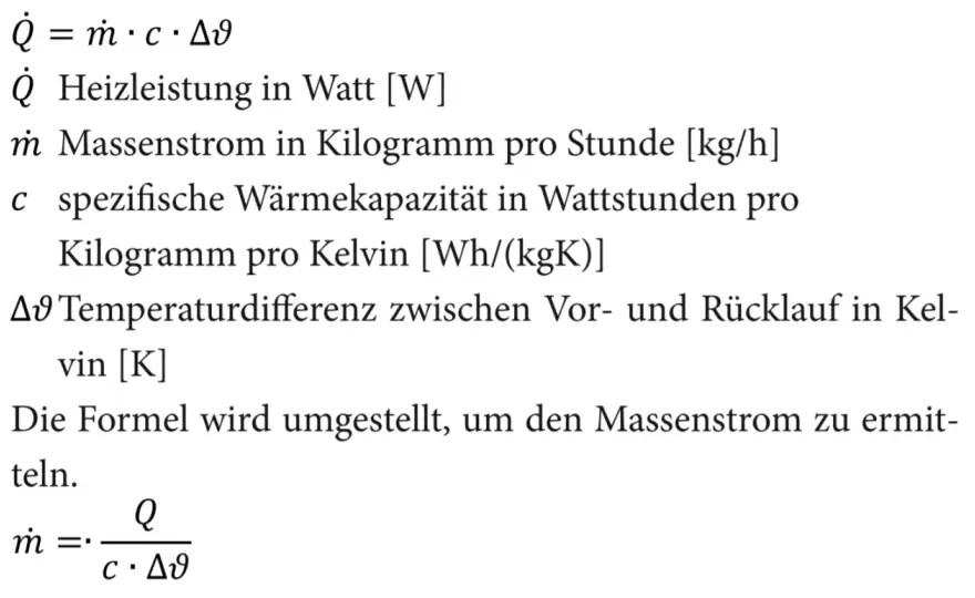 Durchflussmenge der Heizung berechnen und Pumpe richtig einstellen