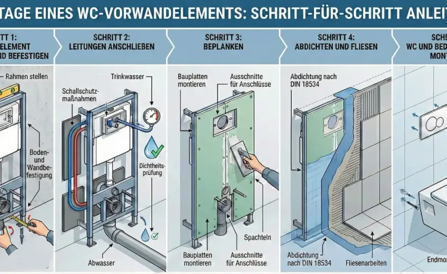 WC-Vorwand im Trockenbau - Maße, Montage und typische Fehler