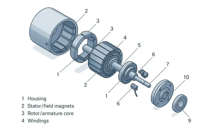Was ist ein DC-Motor? Funktion, Bauarten und Auswahl