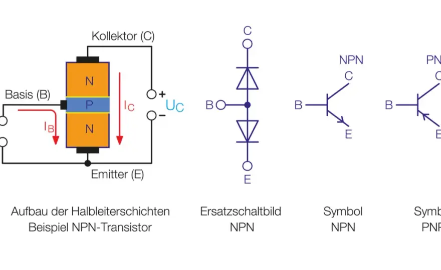 Bipolarer Transistor erklärt - NPN, PNP und die richtige Auslegung