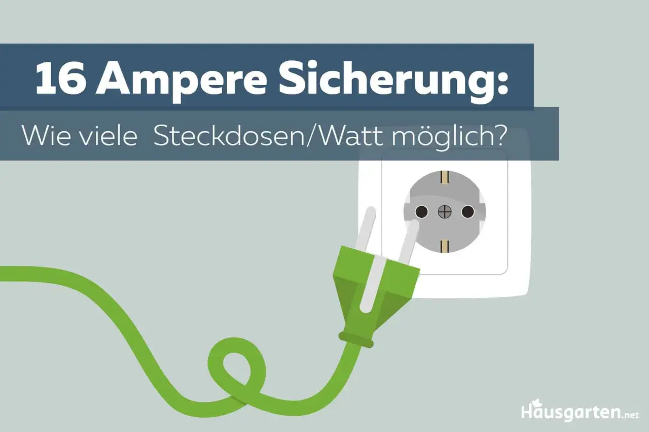 16 Ampere Sicherung: Wie viele Steckdosen/Watt sind erlaubt? Ein Stecker mit Kabel nähert sich einer Steckdose.